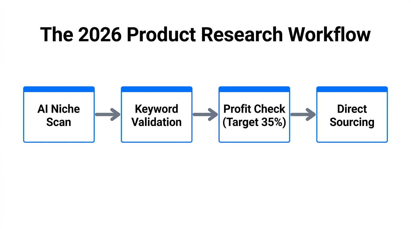 The essential four-step workflow for Amazon product research in 2026.