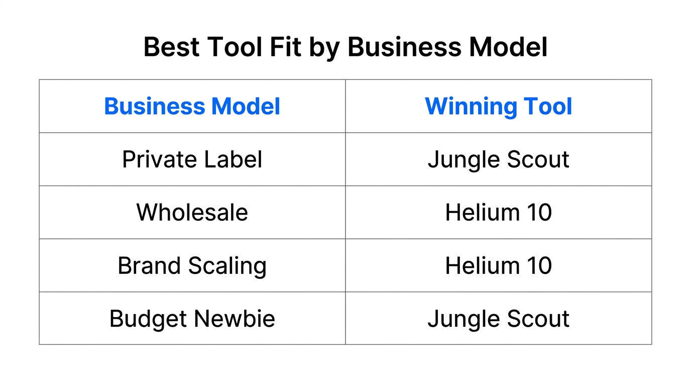 Tool recommendations based on specific Amazon business models.