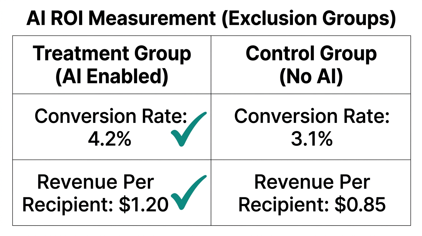 Data comparison showing the revenue lift of AI-enabled segments.