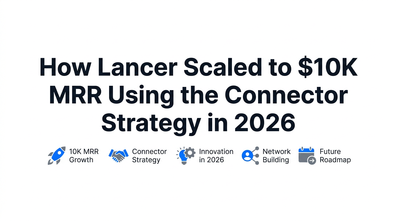 How Lancer Scaled to $10K MRR Using the Connector Strategy in 2026