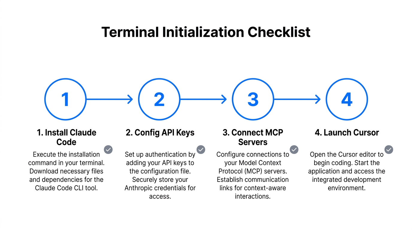 A 4-step workflow to prepare your terminal environment.