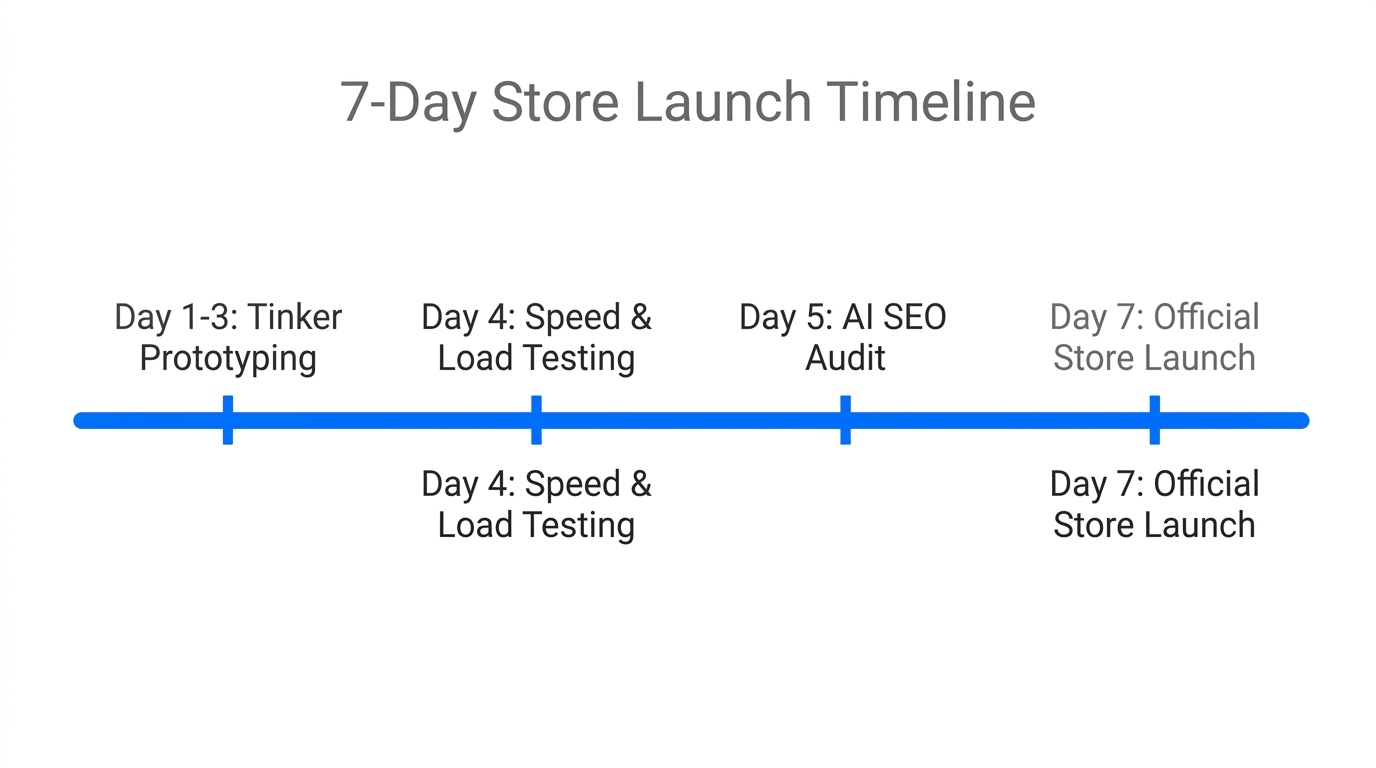 The rapid 7-day transition from initial concept to live store.