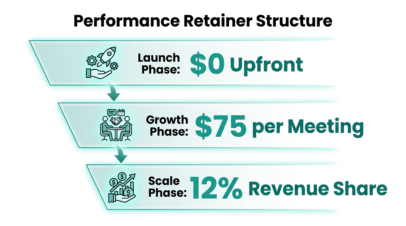 A tiered performance-based pricing model for AI agencies.