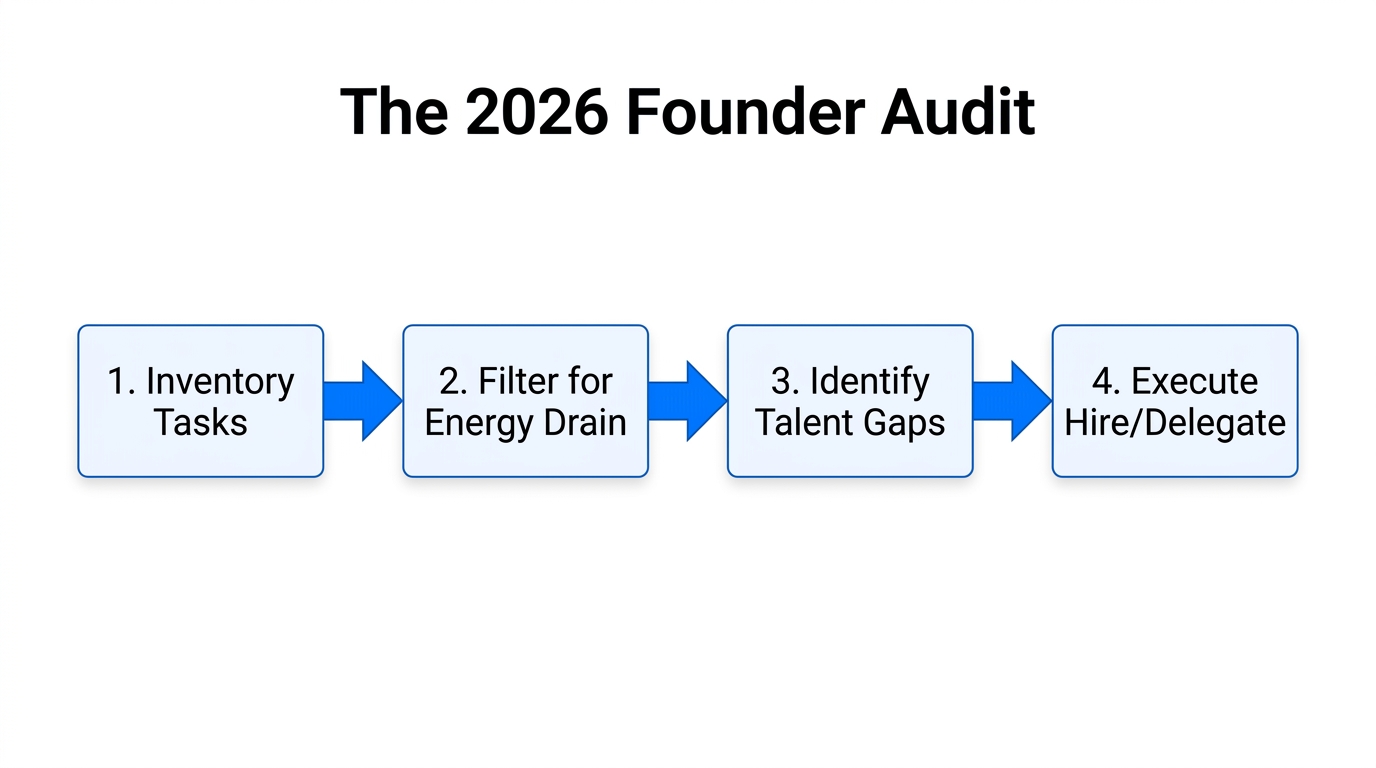 Step-by-step workflow for performing a high-level founder audit.