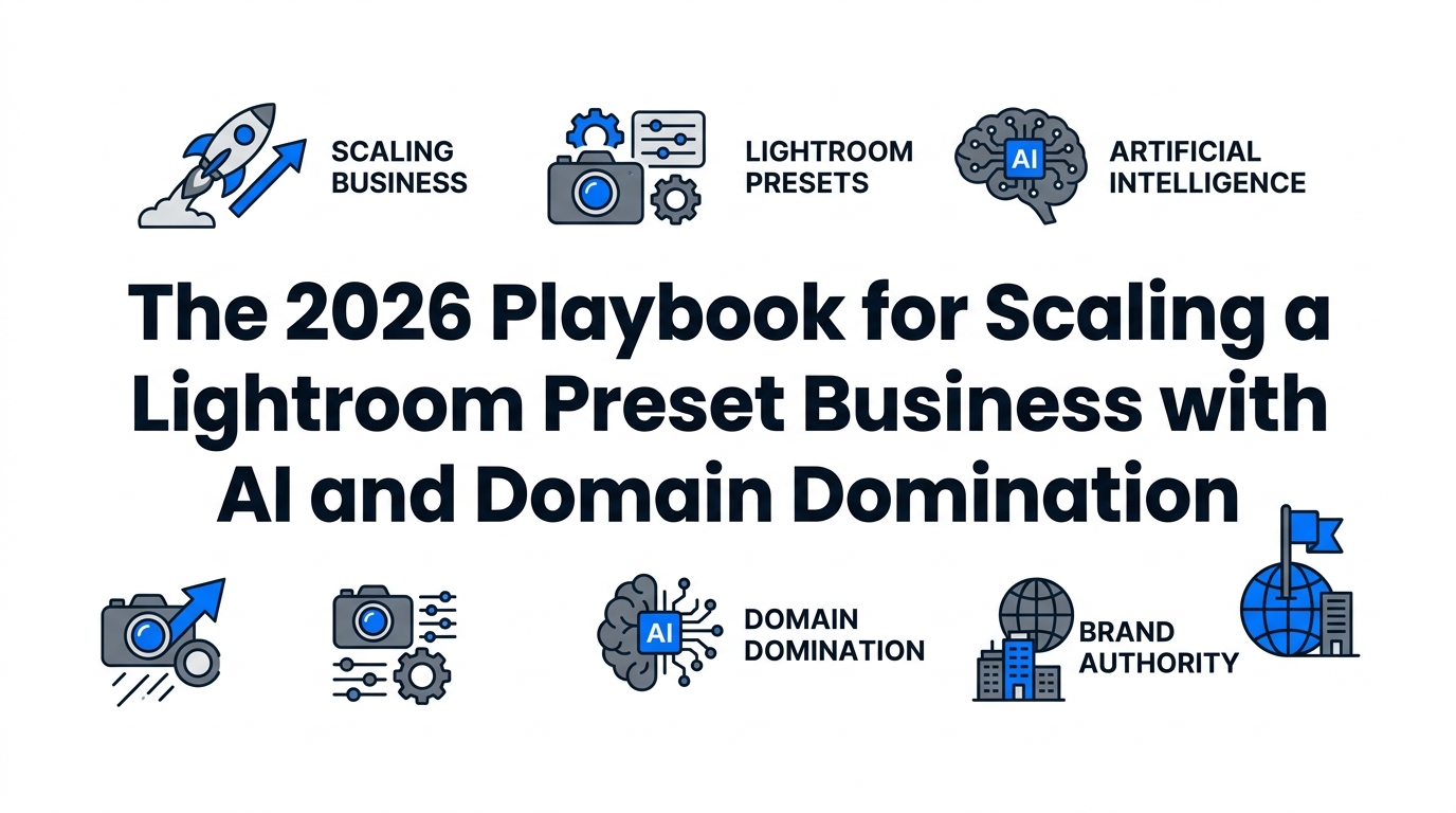 The 2026 Playbook for Scaling a Lightroom Preset Business with AI and Domain Domination