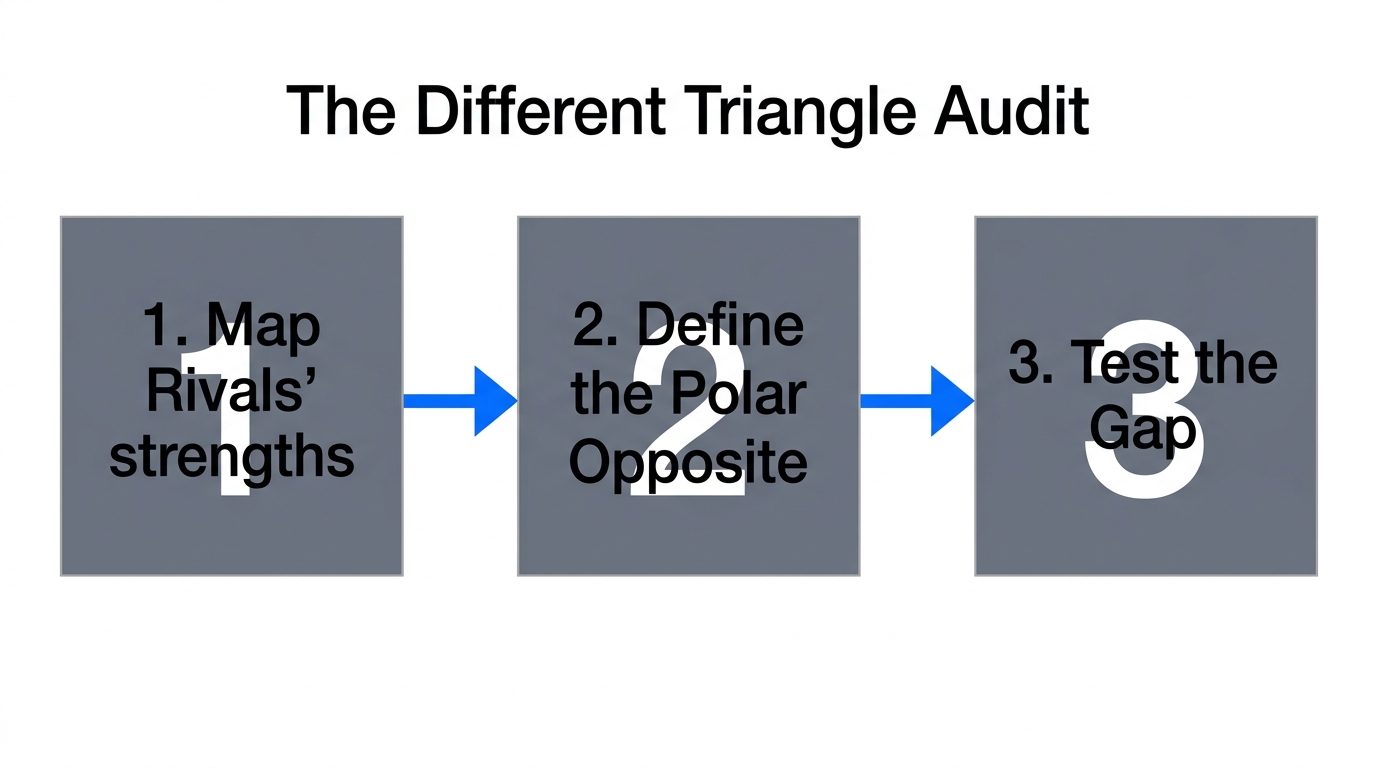 Step-by-step process for conducting a brand positioning audit.