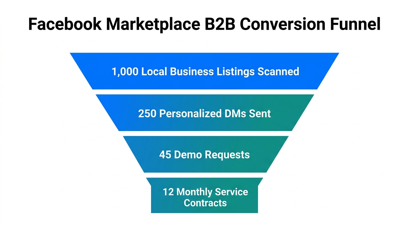 B2B lead generation funnel for local asset-heavy services.