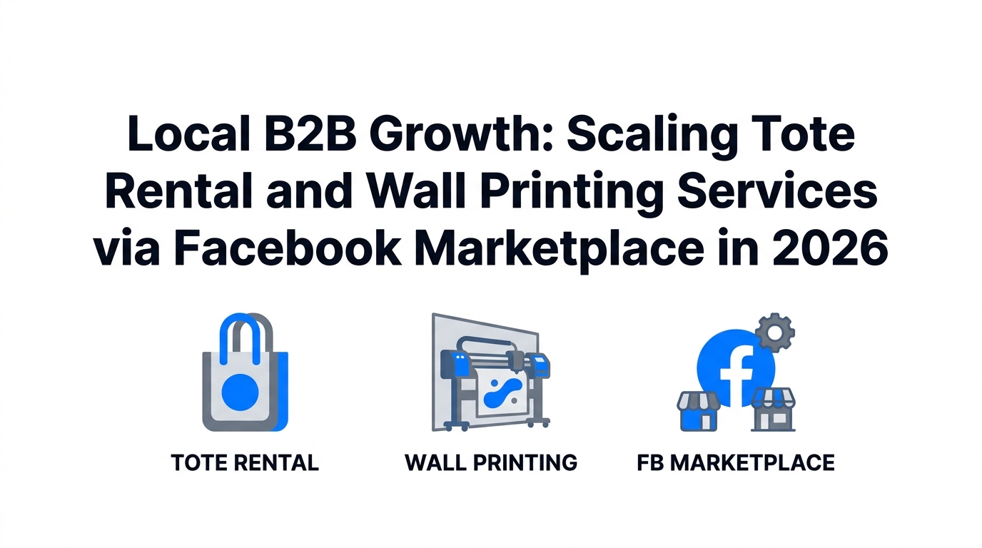 Local B2B Growth: Scaling Tote Rental and Wall Printing Services via Facebook Marketplace in 2026