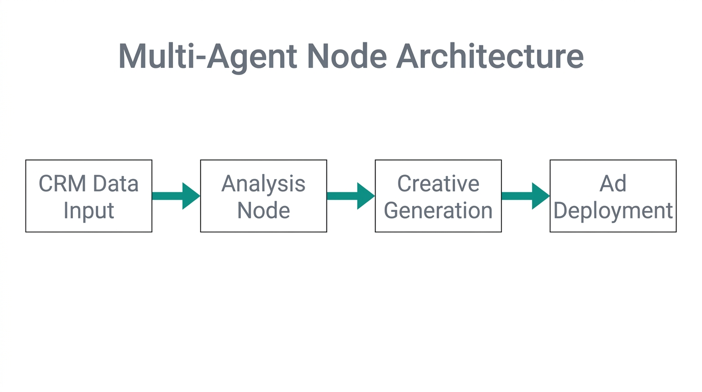 Workflow diagram of the autonomous multi-agent node framework.