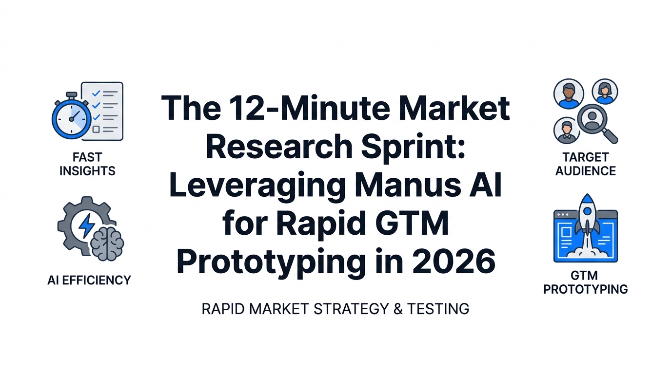 The 12-Minute Market Research Sprint: Leveraging Manus AI for Rapid GTM Prototyping in 2026