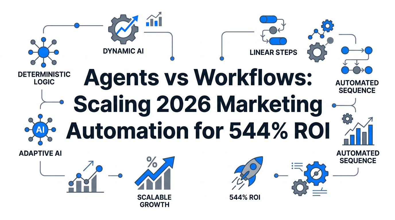 Agents vs Workflows: Scaling 2026 Marketing Automation for 544% ROI