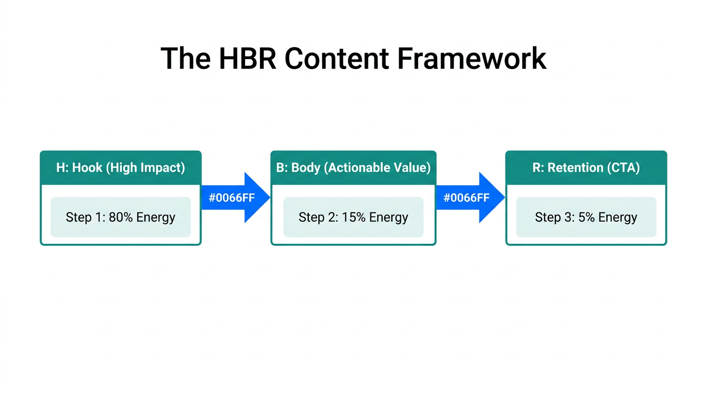 The HBR framework for structuring viral social and newsletter content.
