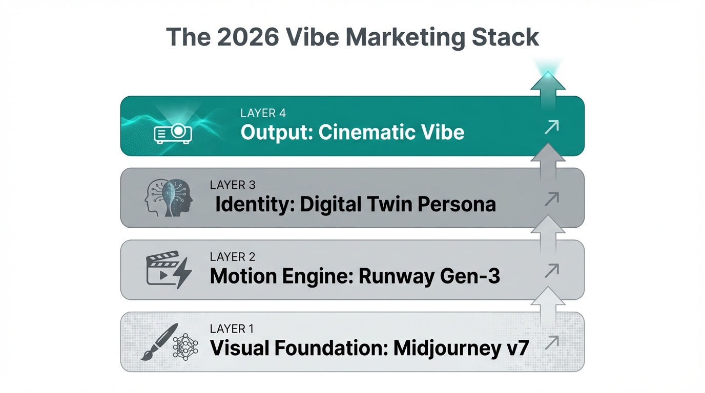 Essential technology layers for executing a 2026 vibe marketing strategy.