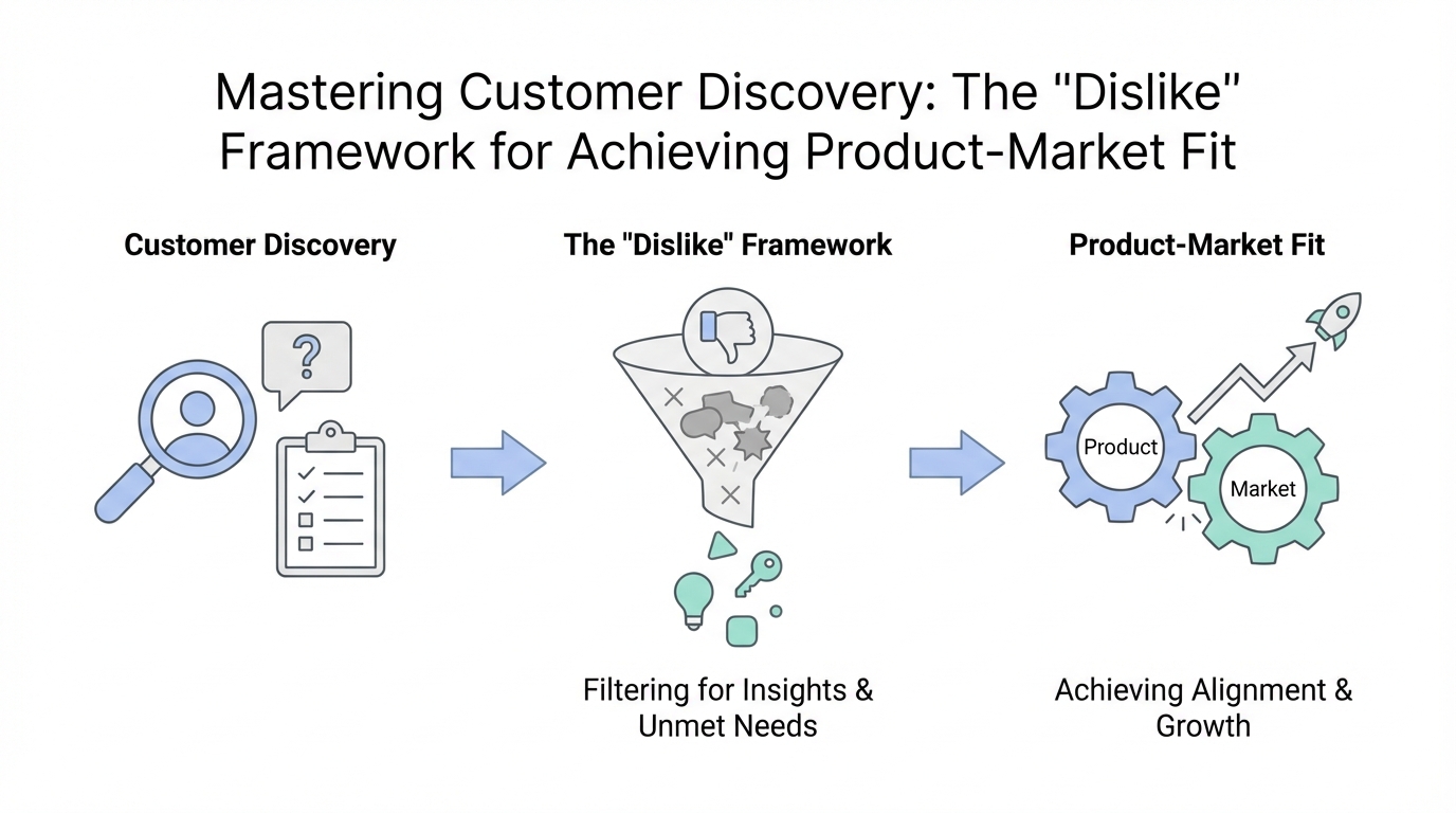 Mastering Customer Discovery: The 'Dislike' Framework for Achieving Product-Market Fit