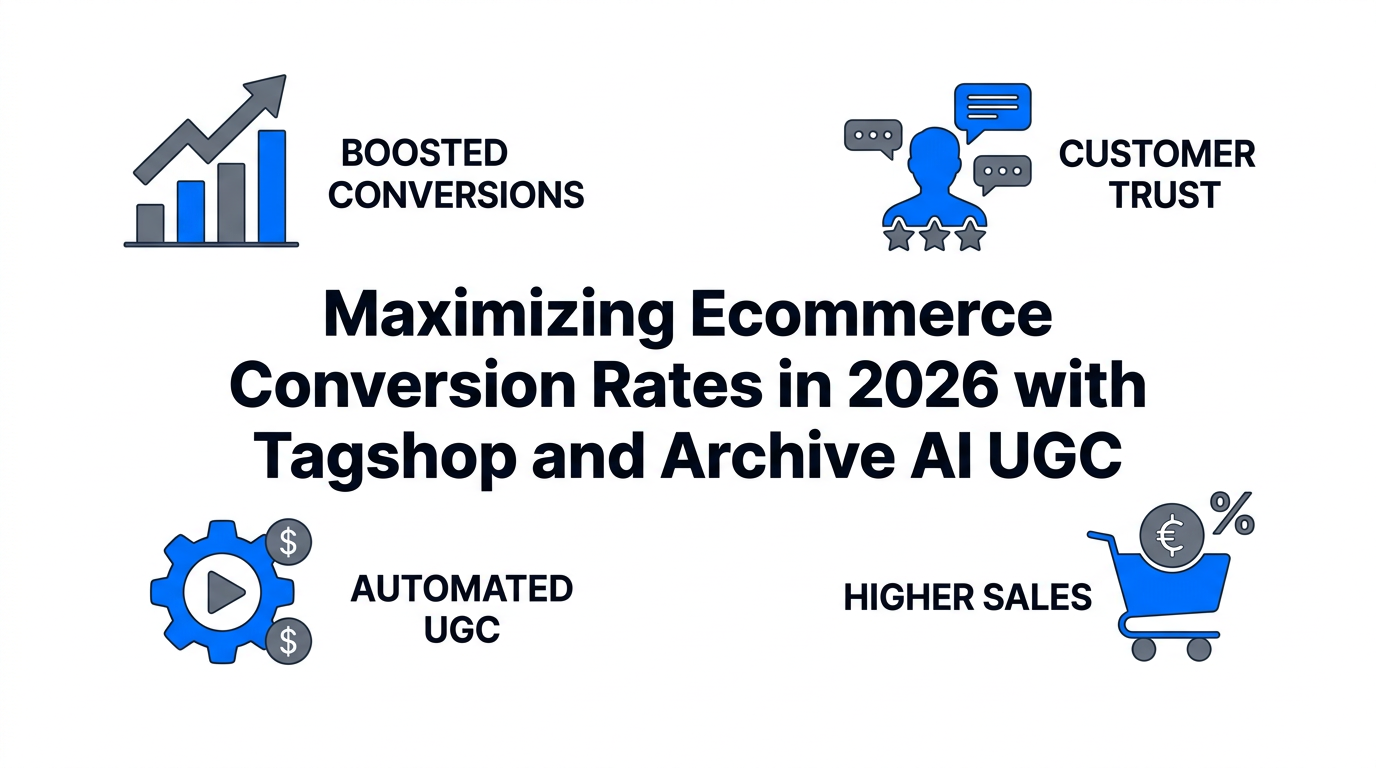 Maximizing Ecommerce Conversion Rates in 2026 with Tagshop and Archive AI UGC