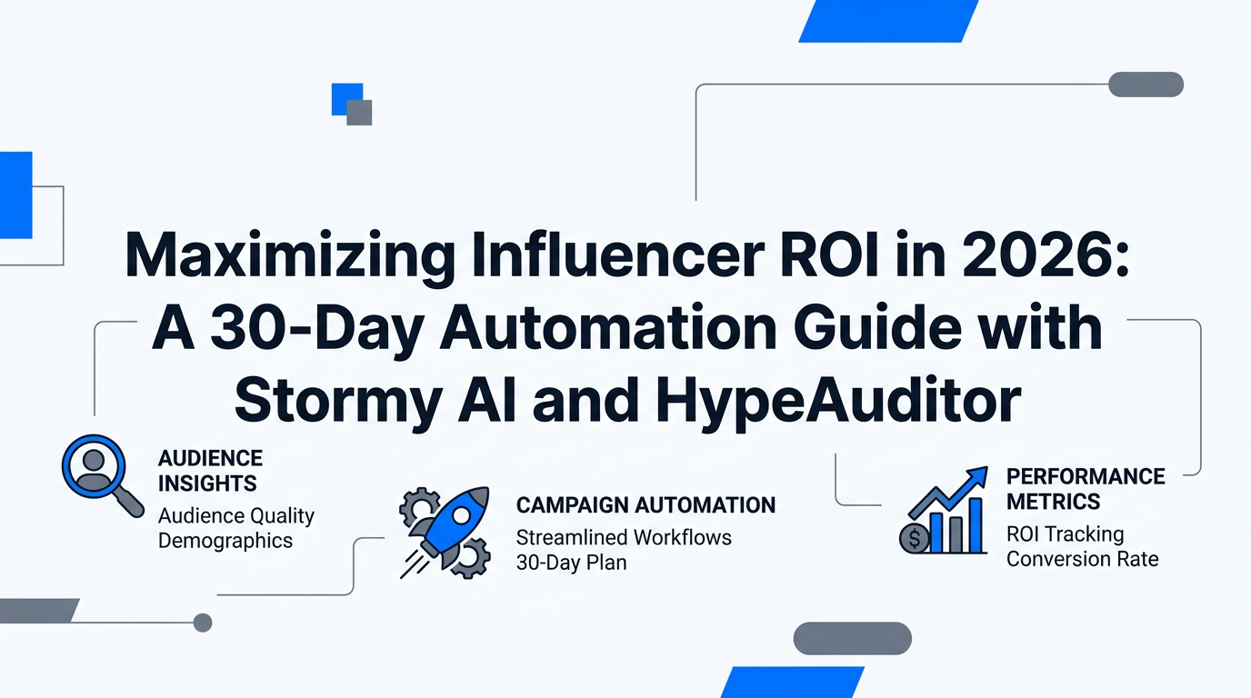 Maximizing Influencer ROI in 2026: A 30-Day Automation Guide with Stormy AI and HypeAuditor