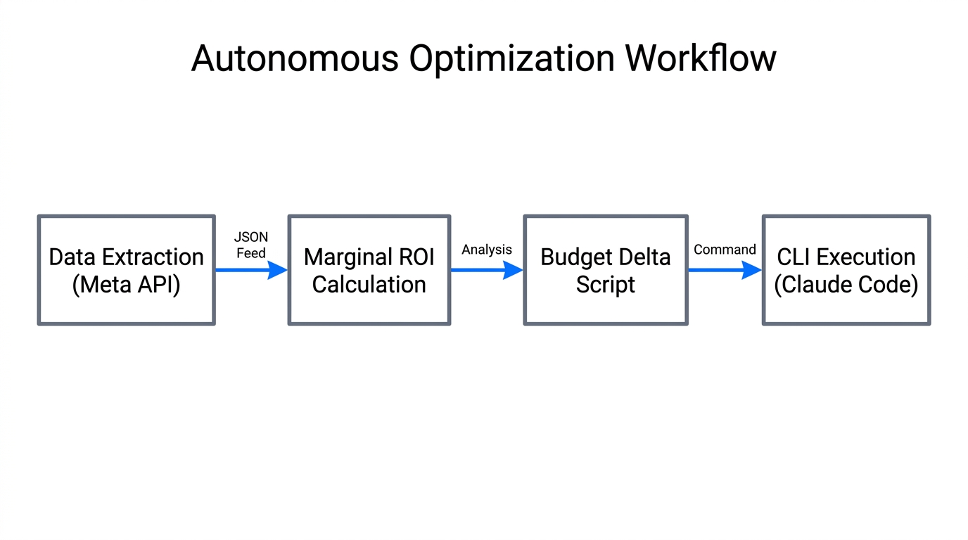 Workflow for autonomous budget reallocation using Claude Code CLI.