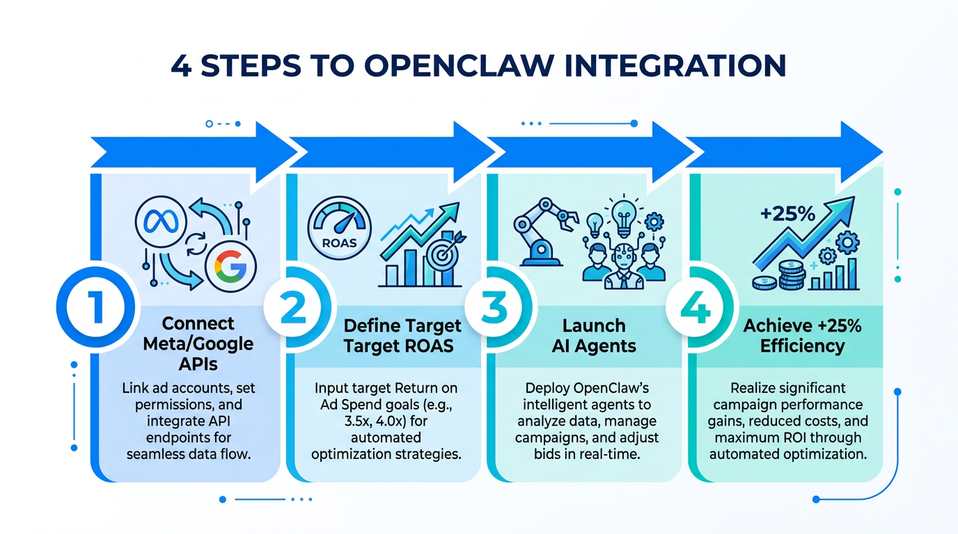 A simple four-step process for deploying AI marketing agents.