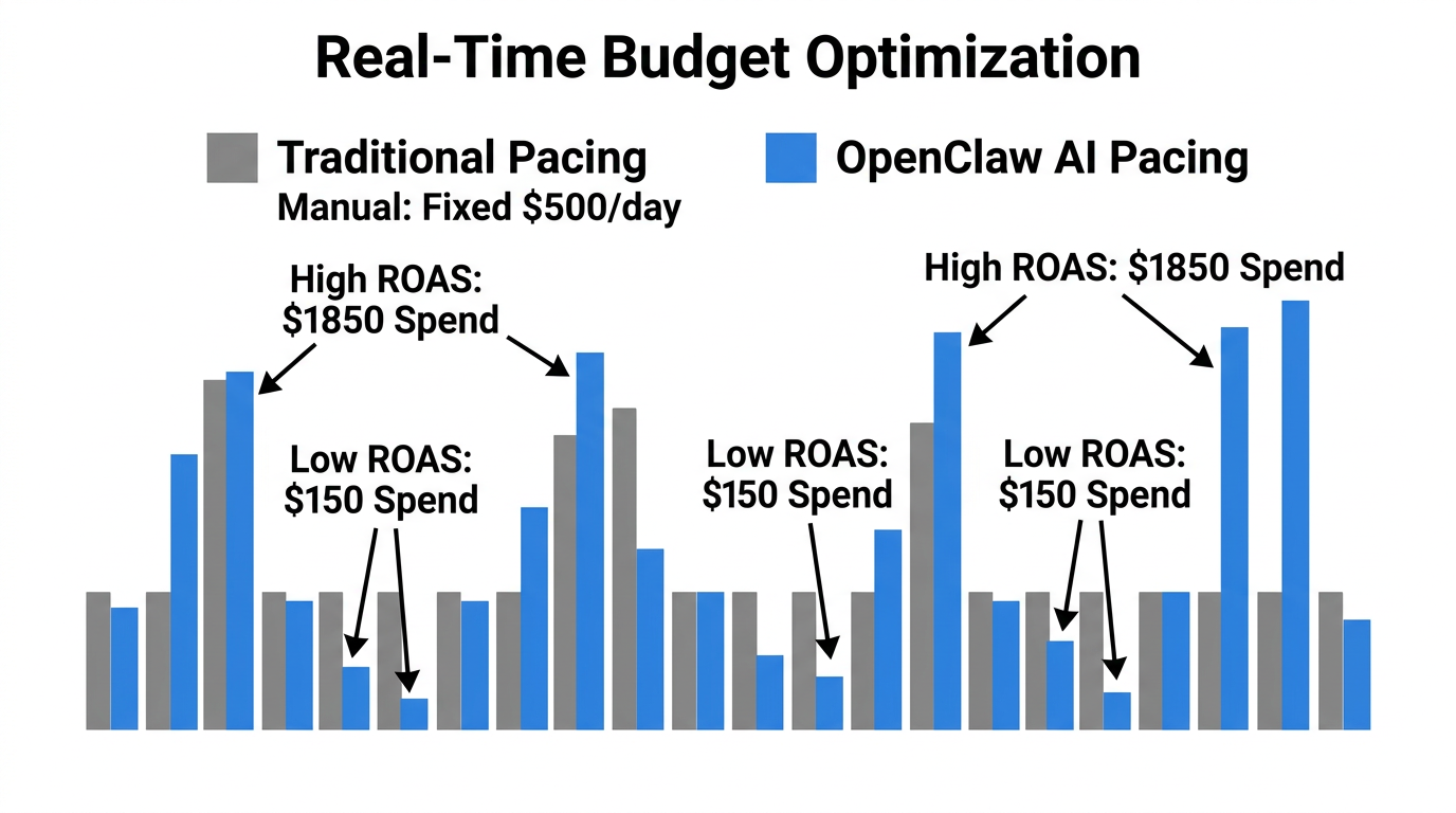 How AI agents dynamically scale budget based on real-time ROAS performance.