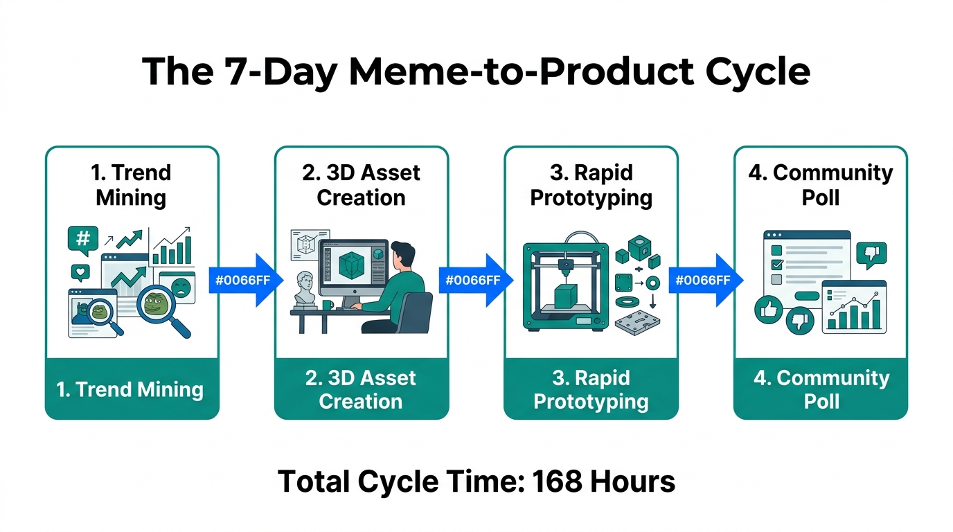 Four-step rapid prototyping framework from trend detection to community validation.
