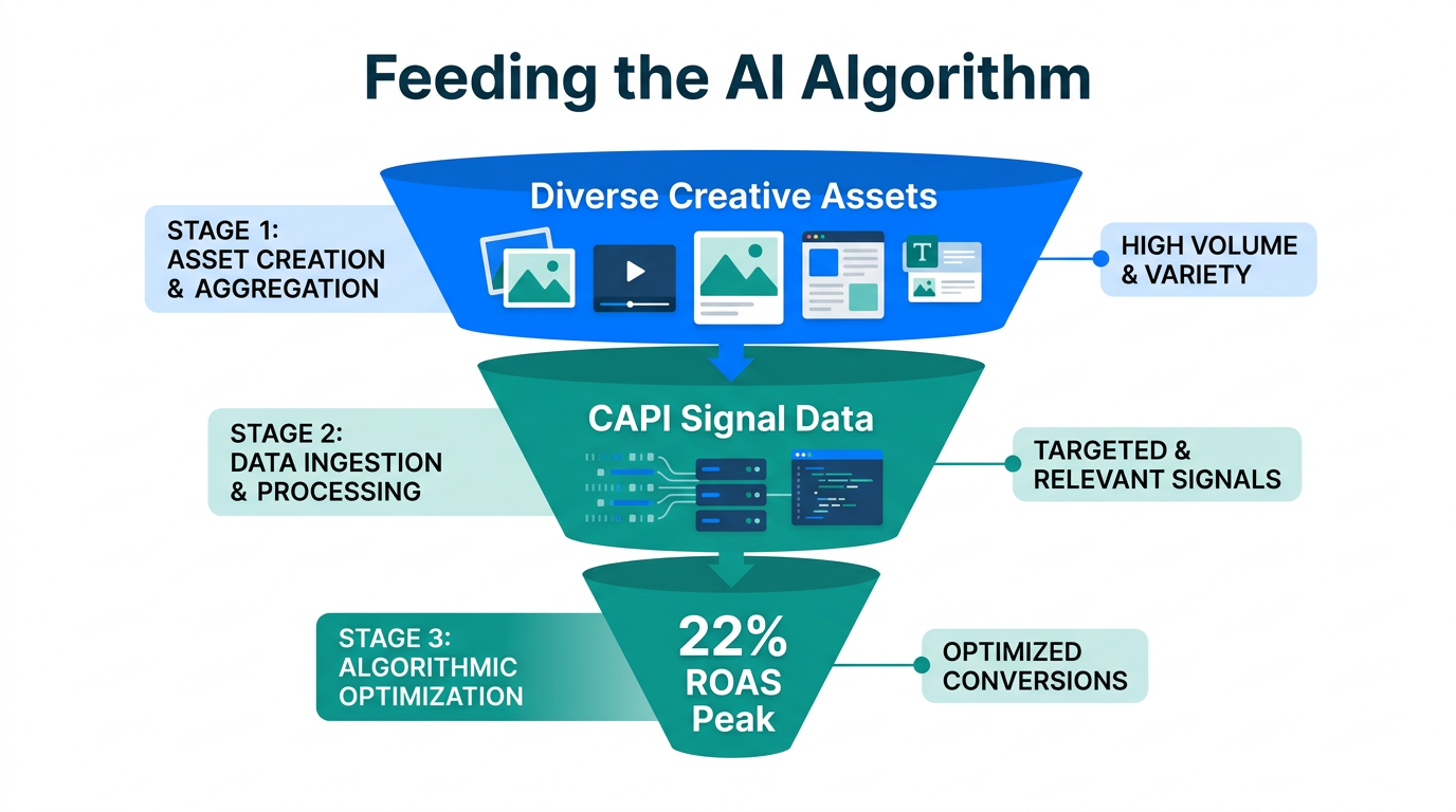 How creative variety and data signals drive high ROAS outcomes.