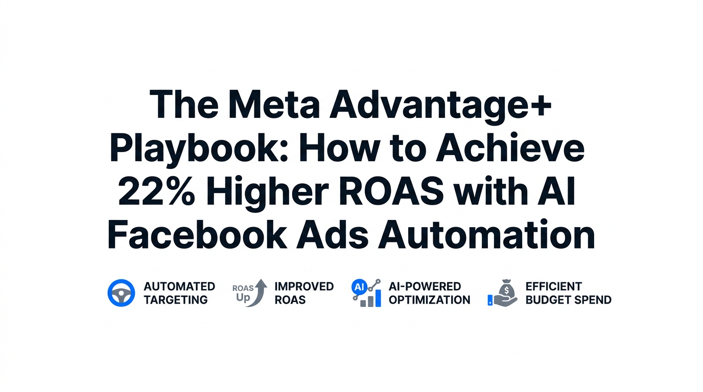 The Meta Advantage+ Playbook: How to Achieve 22% Higher ROAS with AI Facebook Ads Automation