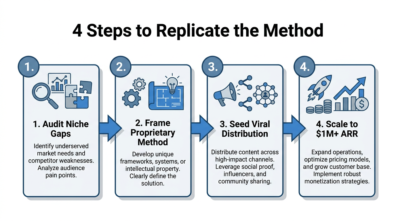 Four-step framework for replicating the Methods revenue model.