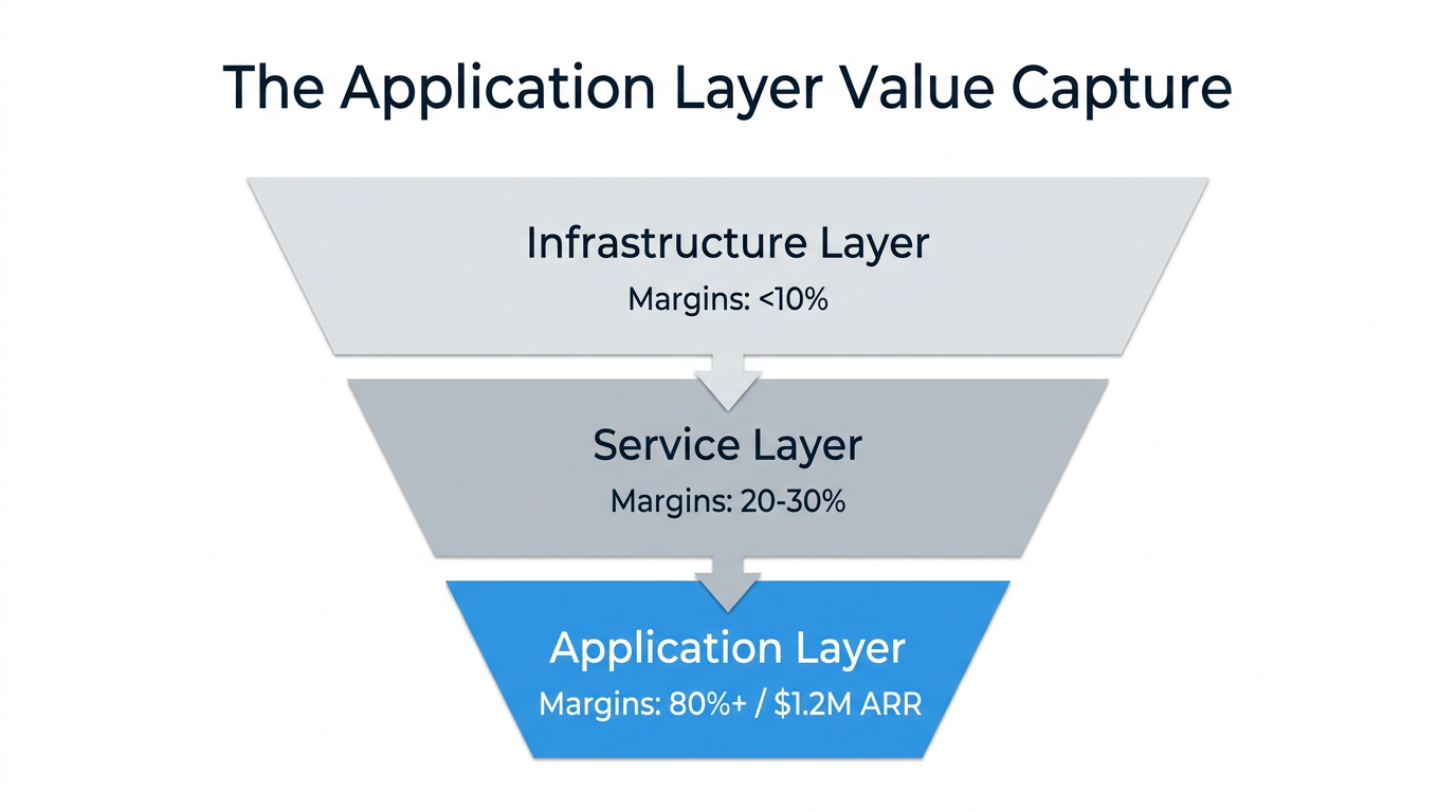 Funnel showing margin expansion across the Application Layer thesis.