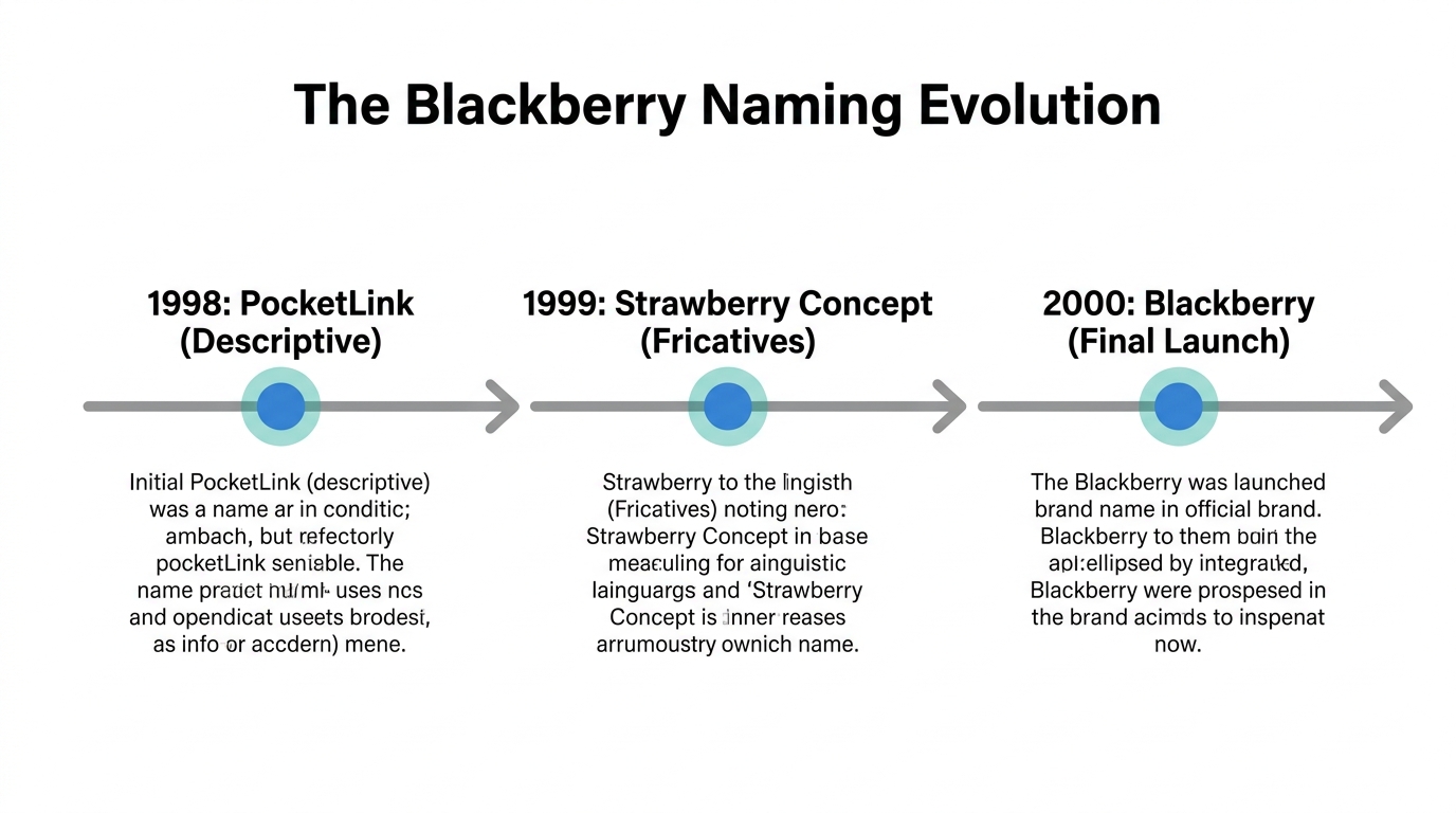 The transition from descriptive naming to sound-symbolic brand identity.