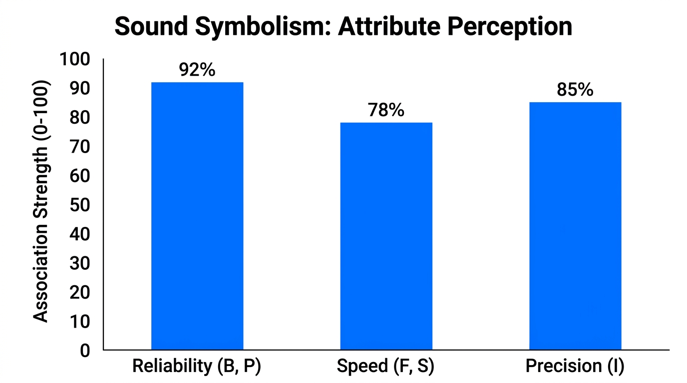 How different letter sounds influence consumer perception of brand attributes.