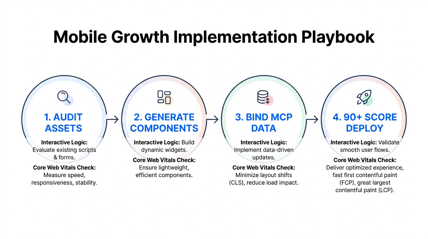 Four-step process for deploying high-performance mobile ecommerce pages.
