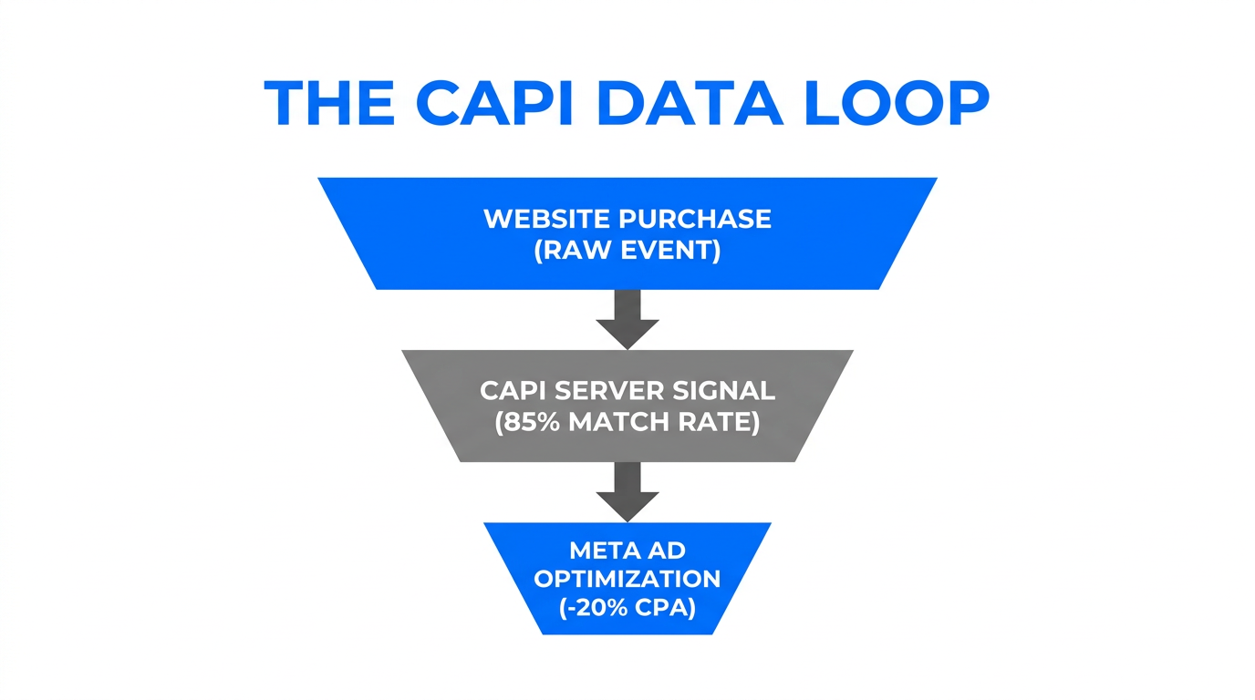 How Conversions API (CAPI) data signals lower customer acquisition costs.