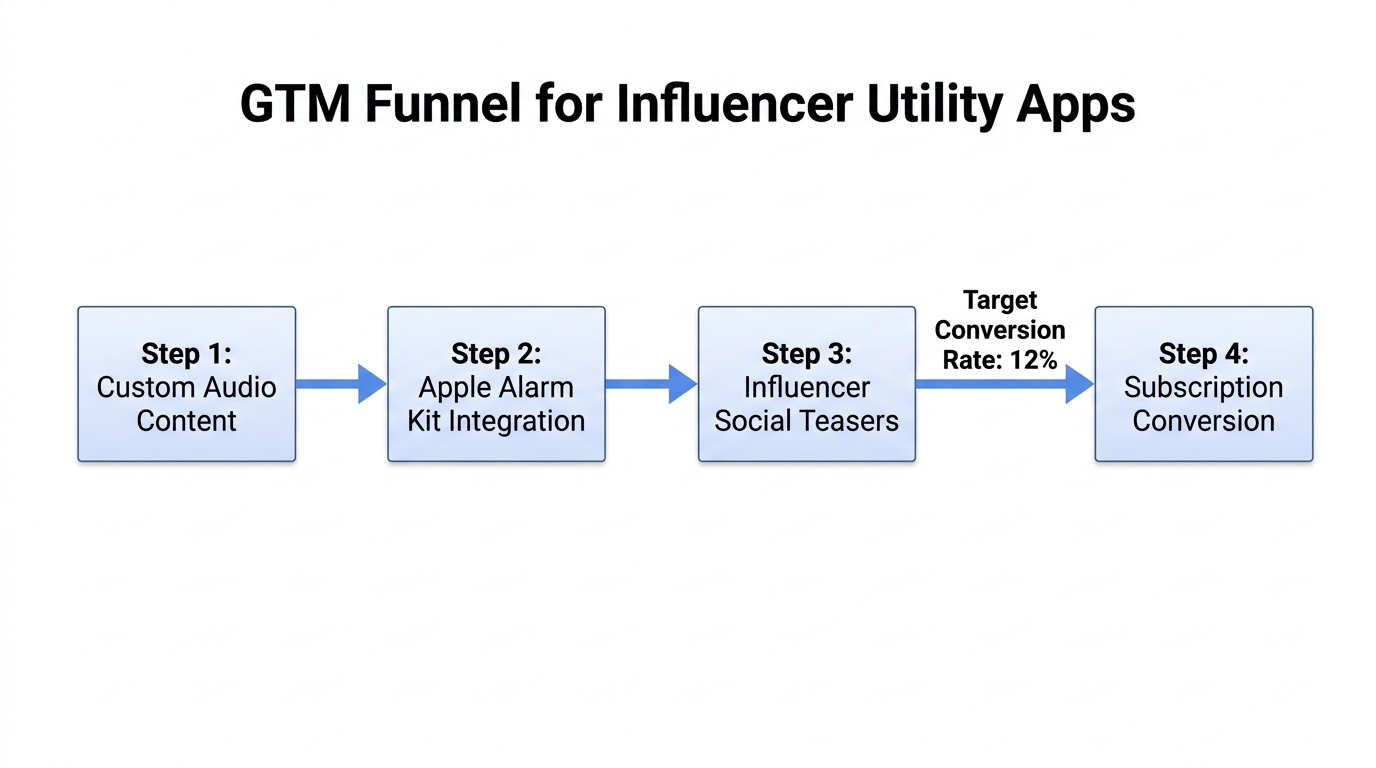 Step-by-step GTM workflow from content creation to conversion.
