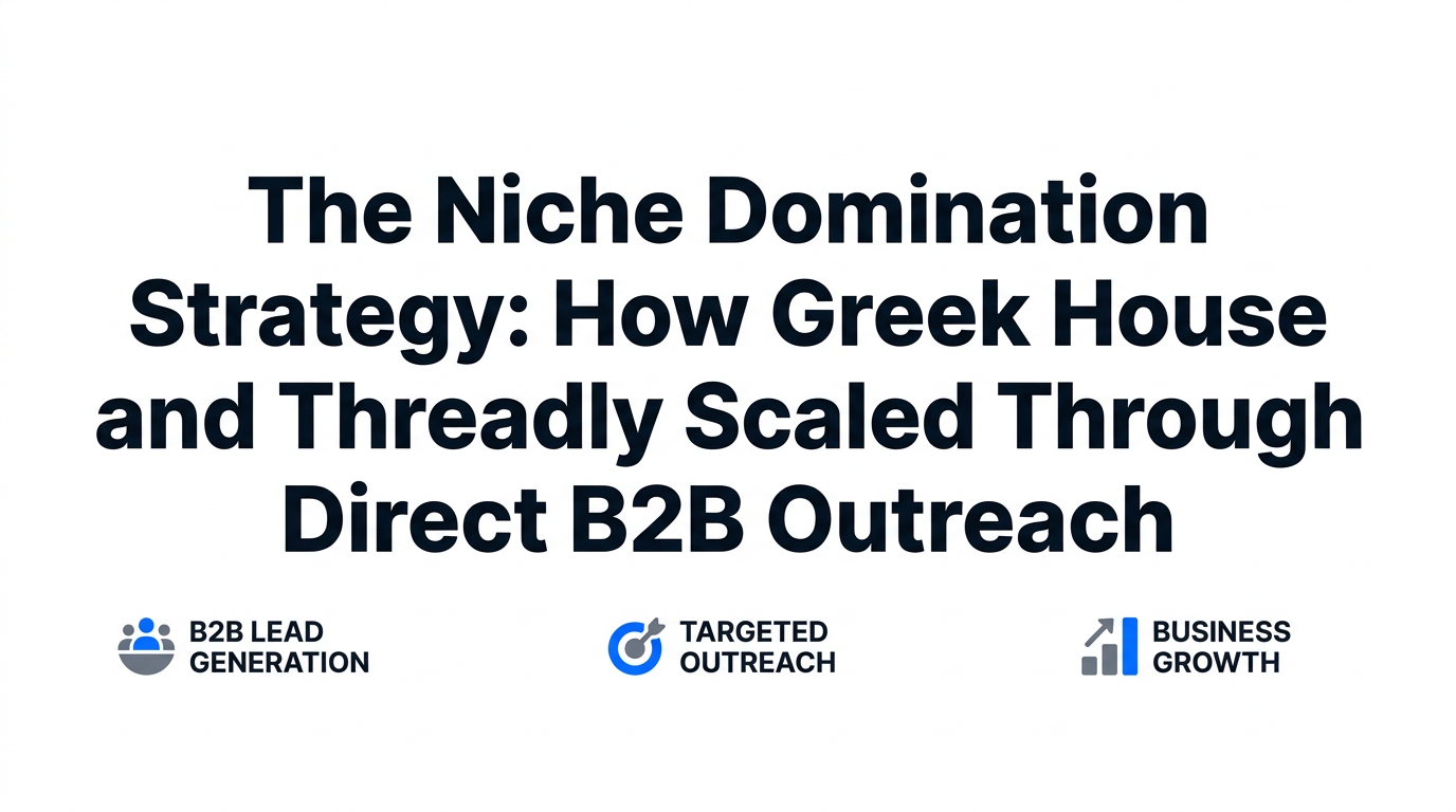The Niche Domination Strategy: How Greek House and Threadly Scaled Through Direct B2B Outreach