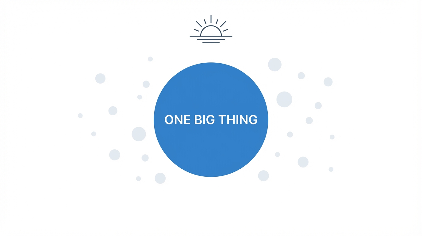 One Big Thing Morning Routine