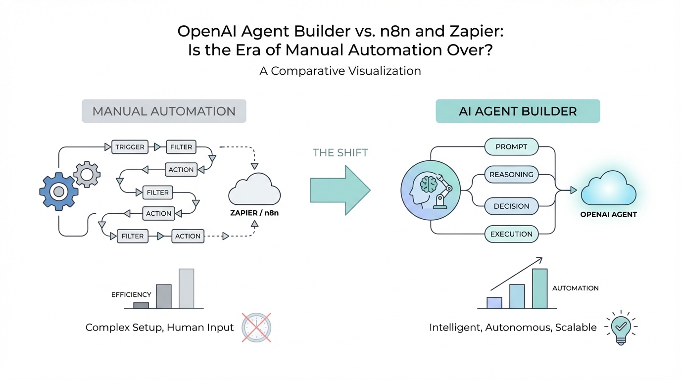 OpenAI Agent Builder vs. n8n and Zapier: Is the Era of Manual Automation Over?
