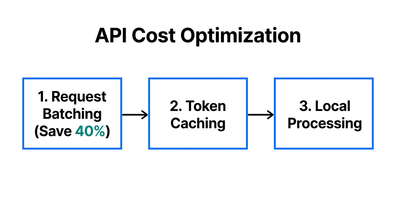 Three-step strategy for minimizing AI API operational costs.