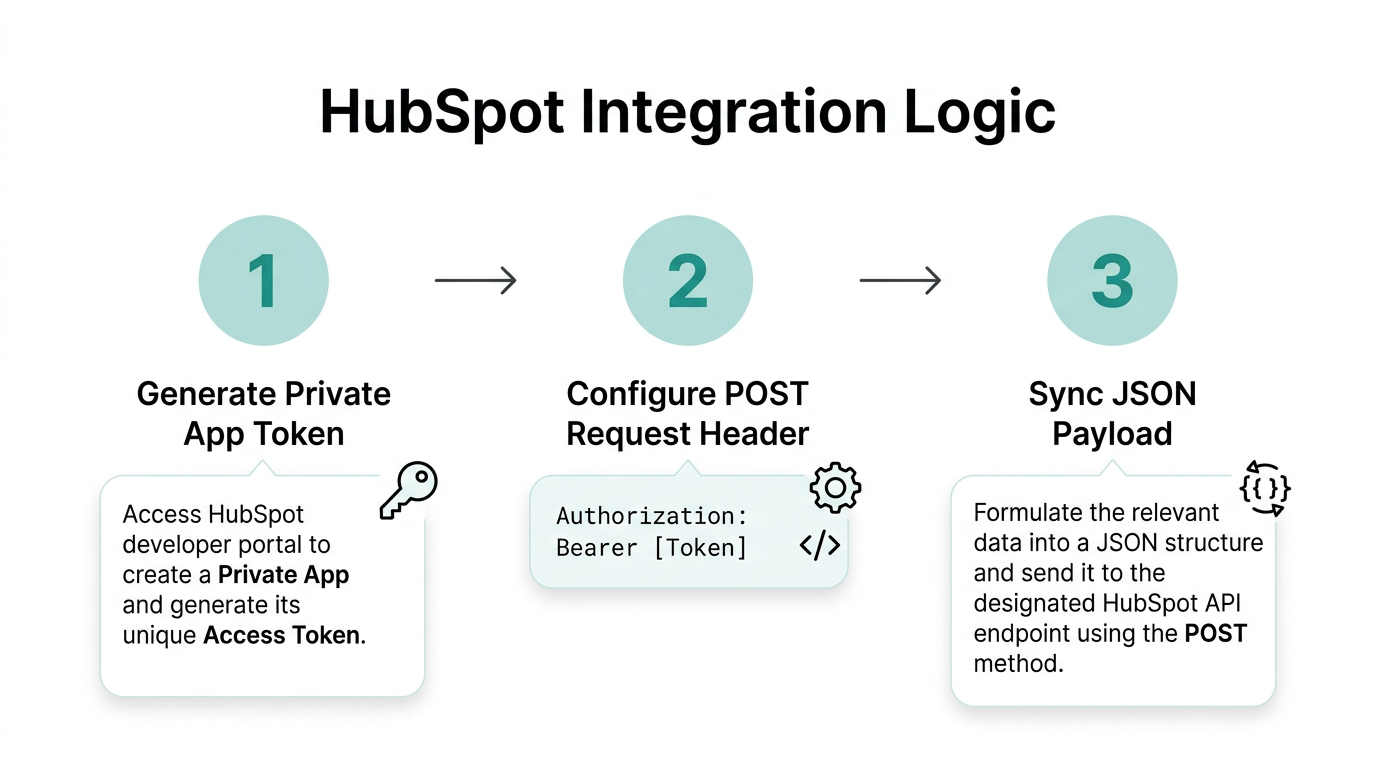 Technical steps to securely connect OpenClaw to HubSpot via API.