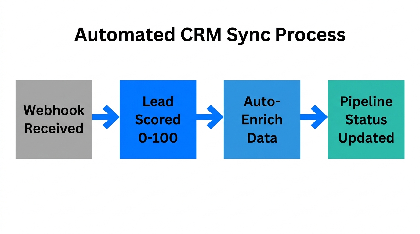 Four-step process for autonomous CRM data management.