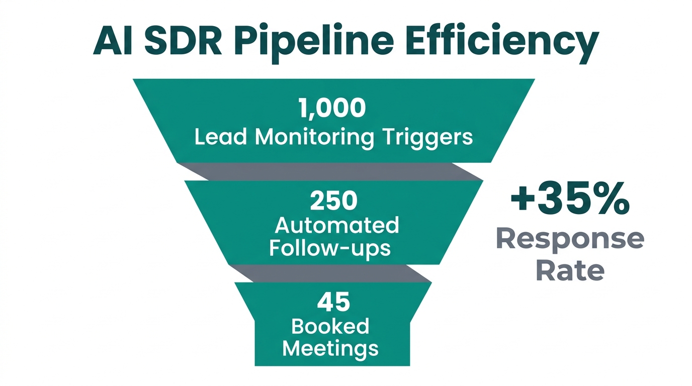 Lead conversion funnel using automated heartbeat triggers.