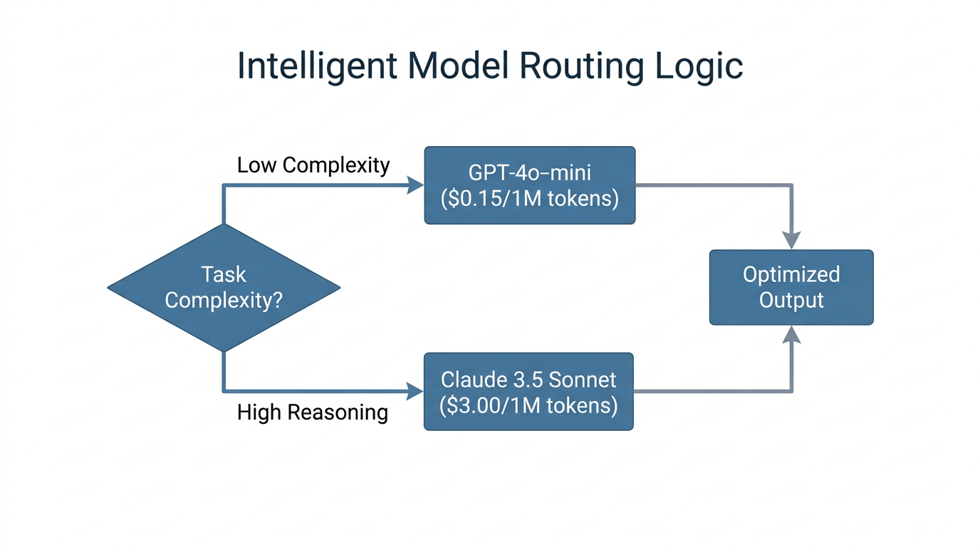Dynamic routing logic used to minimize costs while maintaining quality.