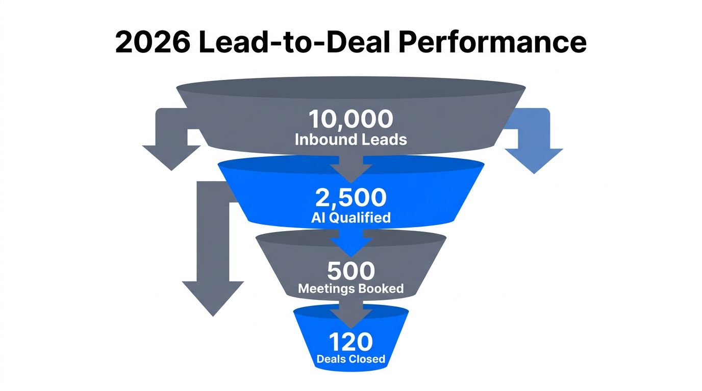 Projected sales funnel conversion using OpenClaw CRM automated workflows.