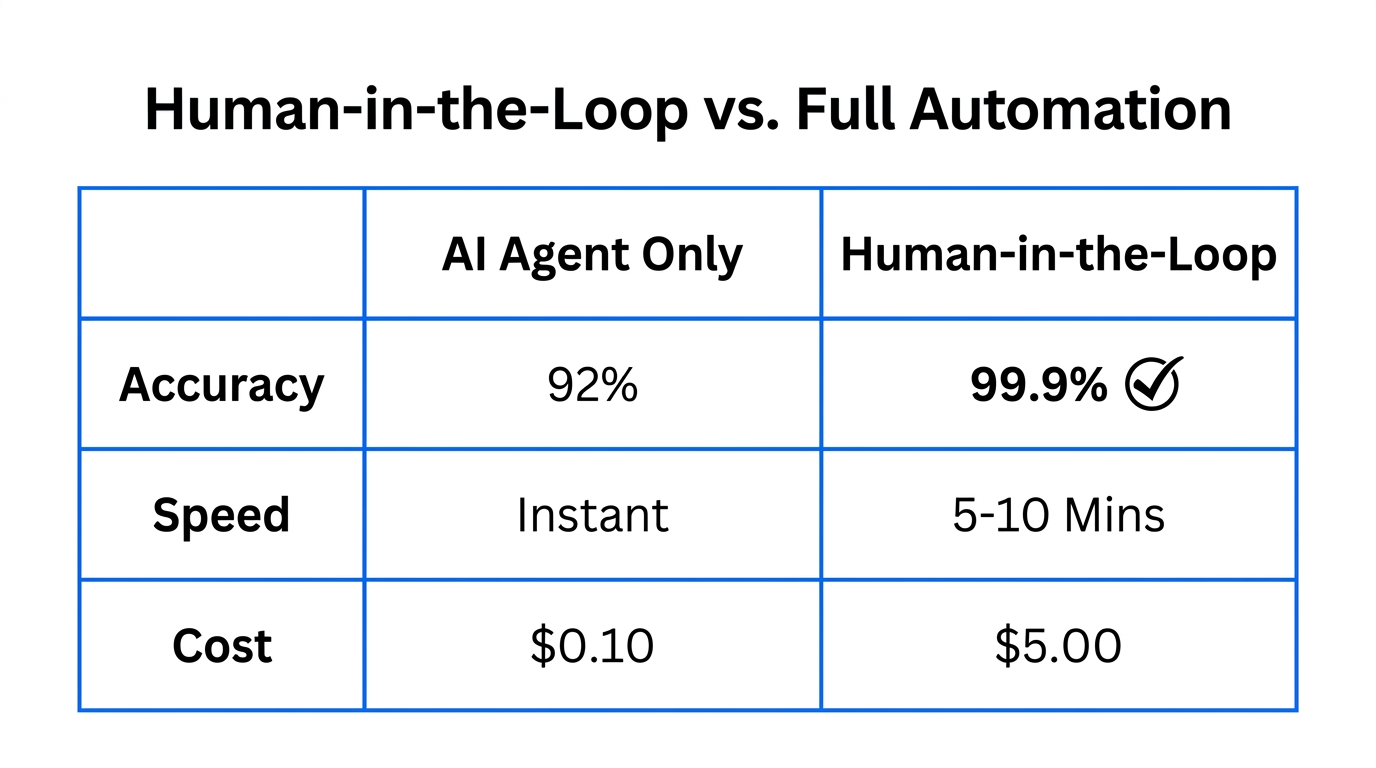 Performance comparison of fully automated versus human-verified lead follow-up.