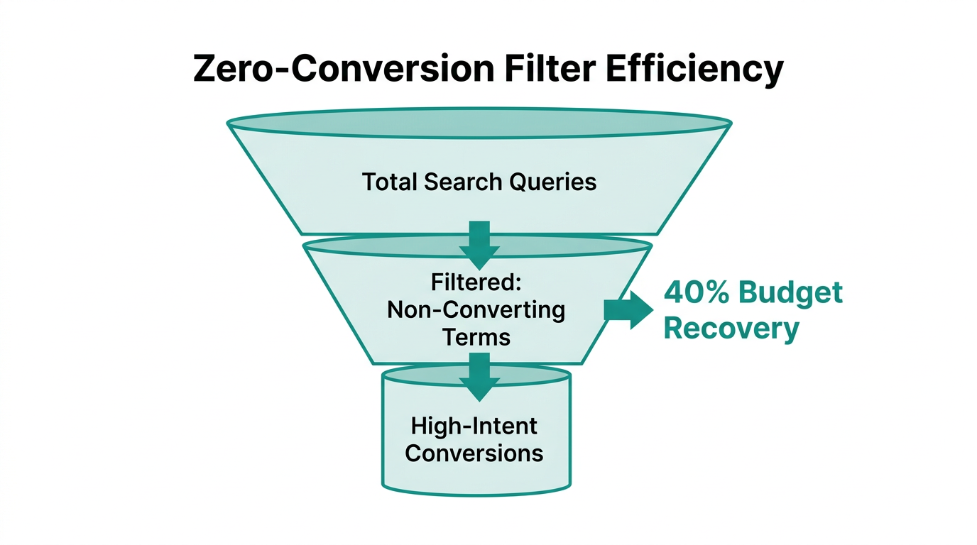 Filtering process to eliminate low-intent spend and maximize ROI.