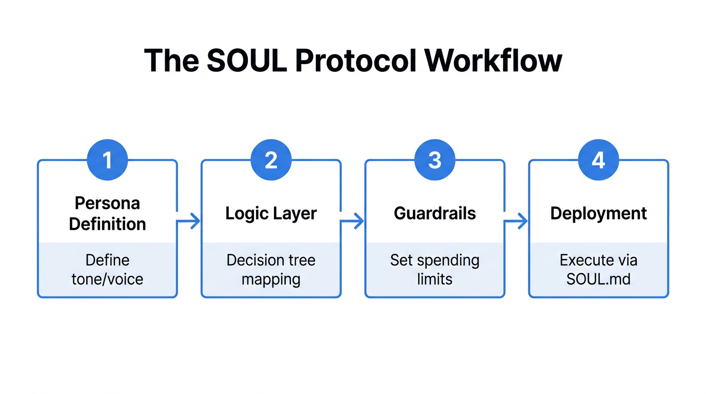 The sequential workflow for deploying the SOUL protocol in marketing