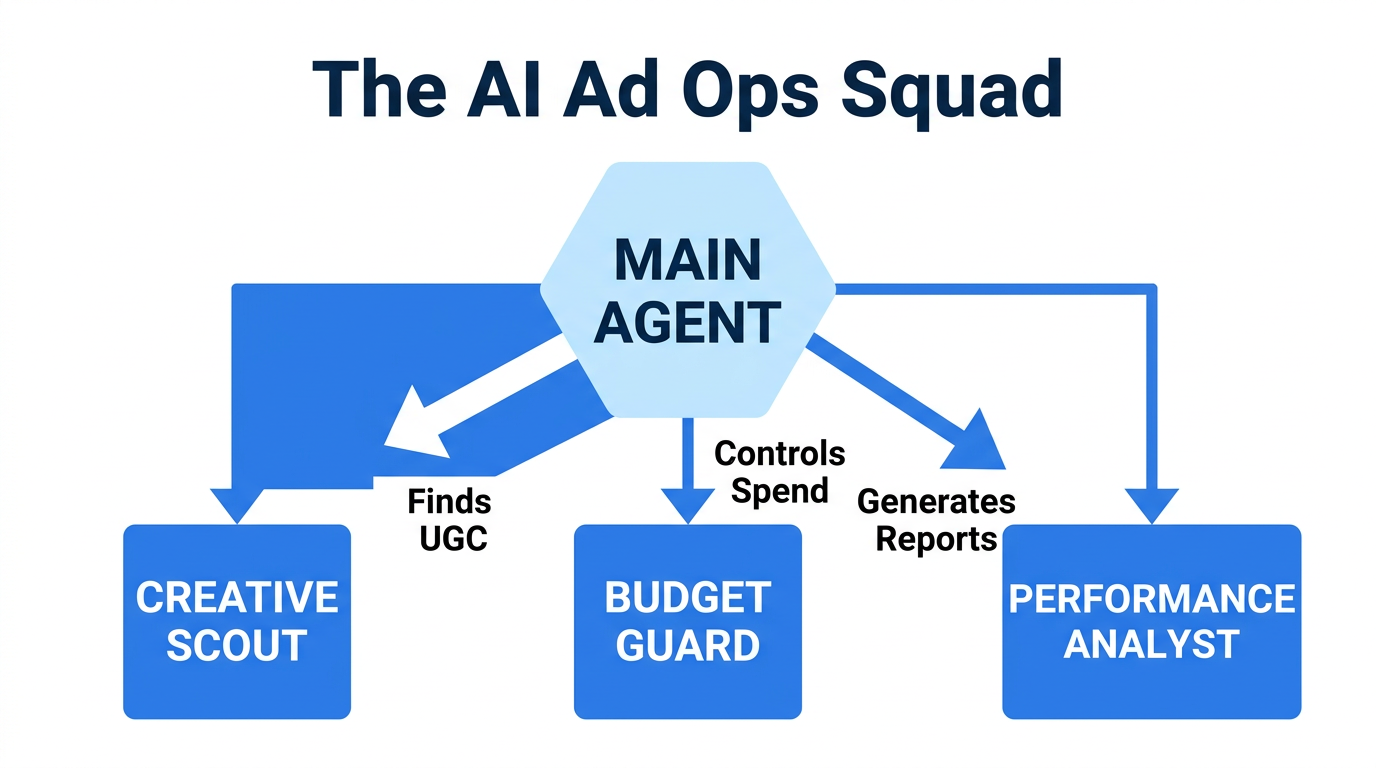 Organizational structure of an automated AI ad operations dream team