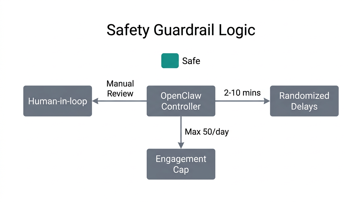 Automation safety guardrails designed to protect LinkedIn account standing.