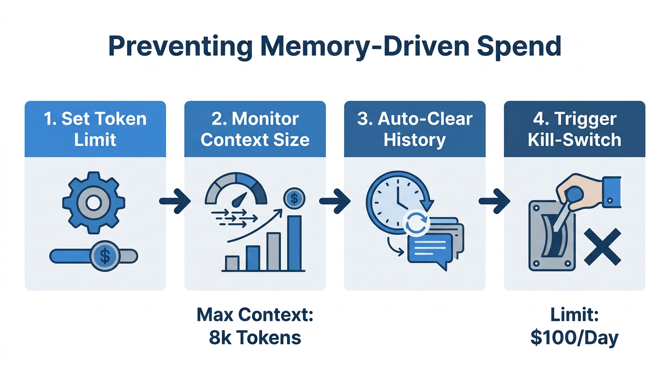 Four-step process to prevent budget drain from AI memory bloat.