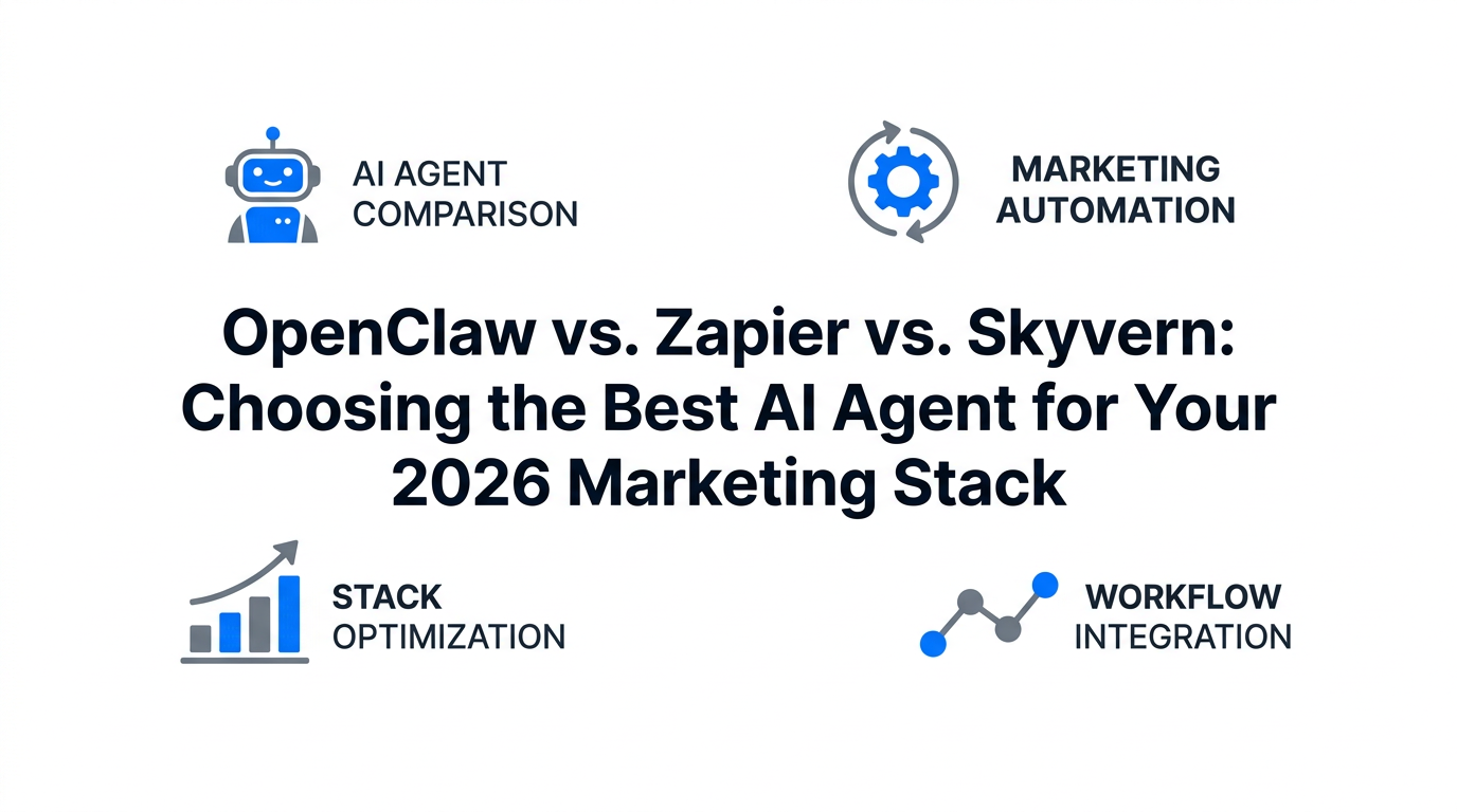OpenClaw vs. Zapier vs. Skyvern: Choosing the Best AI Agent for Your 2026 Marketing Stack