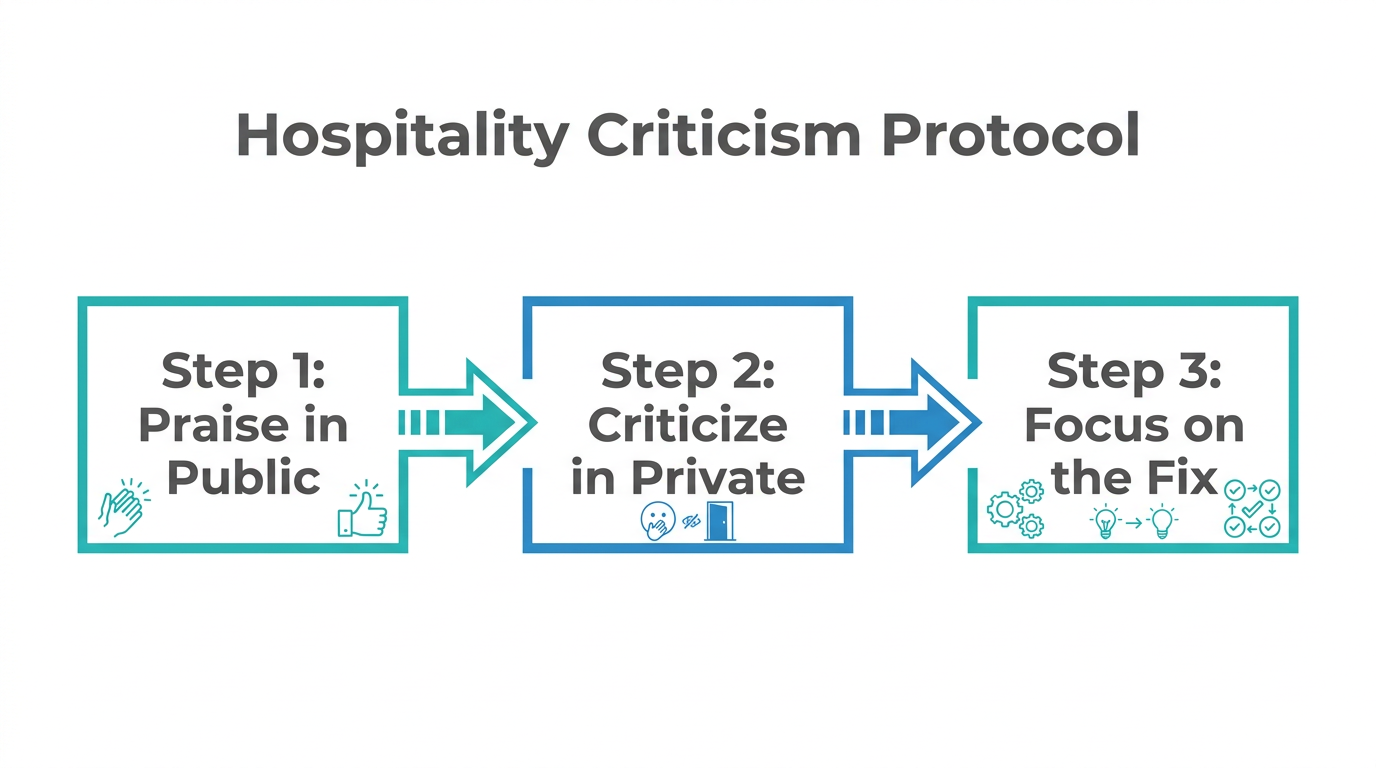 Operational steps for delivering effective criticism inspired by 11 Madison Park.